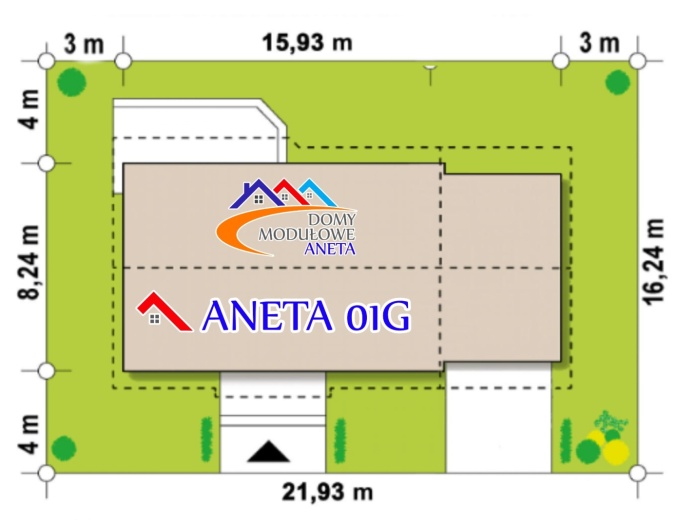 dom modułowy ANETA 01G z garażem